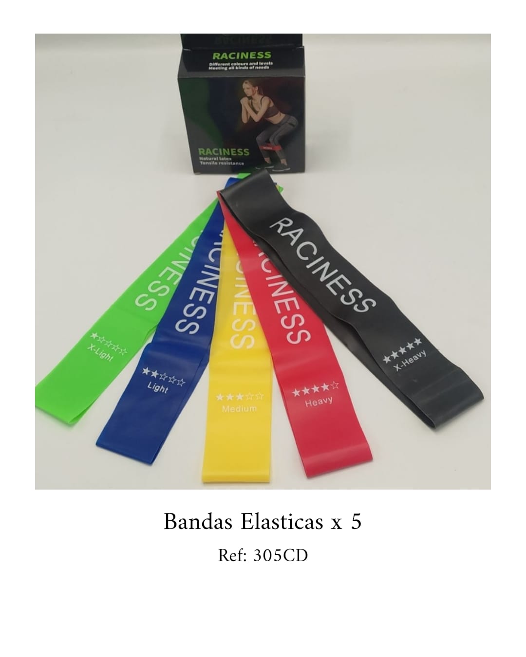 BANDAS ELASTICAS X 5 disponible en Yaxa Colombia